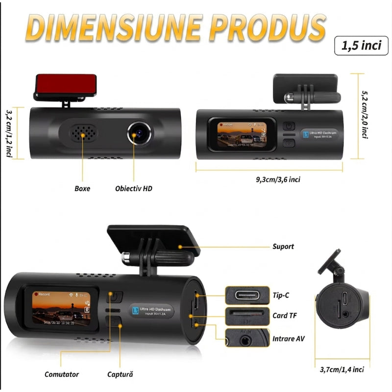 Camera de Bord Slim Ultra HD